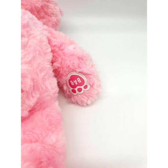 Build A Bear Pink Stuffed Plush Animal Toy Heart Nose Clean Valentine Gift Girl - Picture 5 of 8